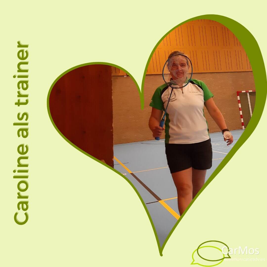 Caroline als trainer geeft trainingen