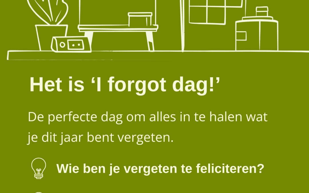 I forgot day Zomerboost