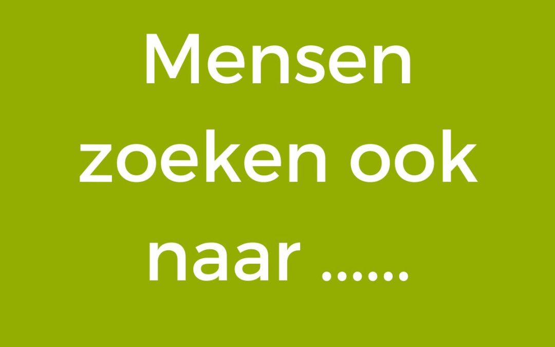 Mensen zoeken ook naar